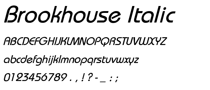 Brookhouse Italic font